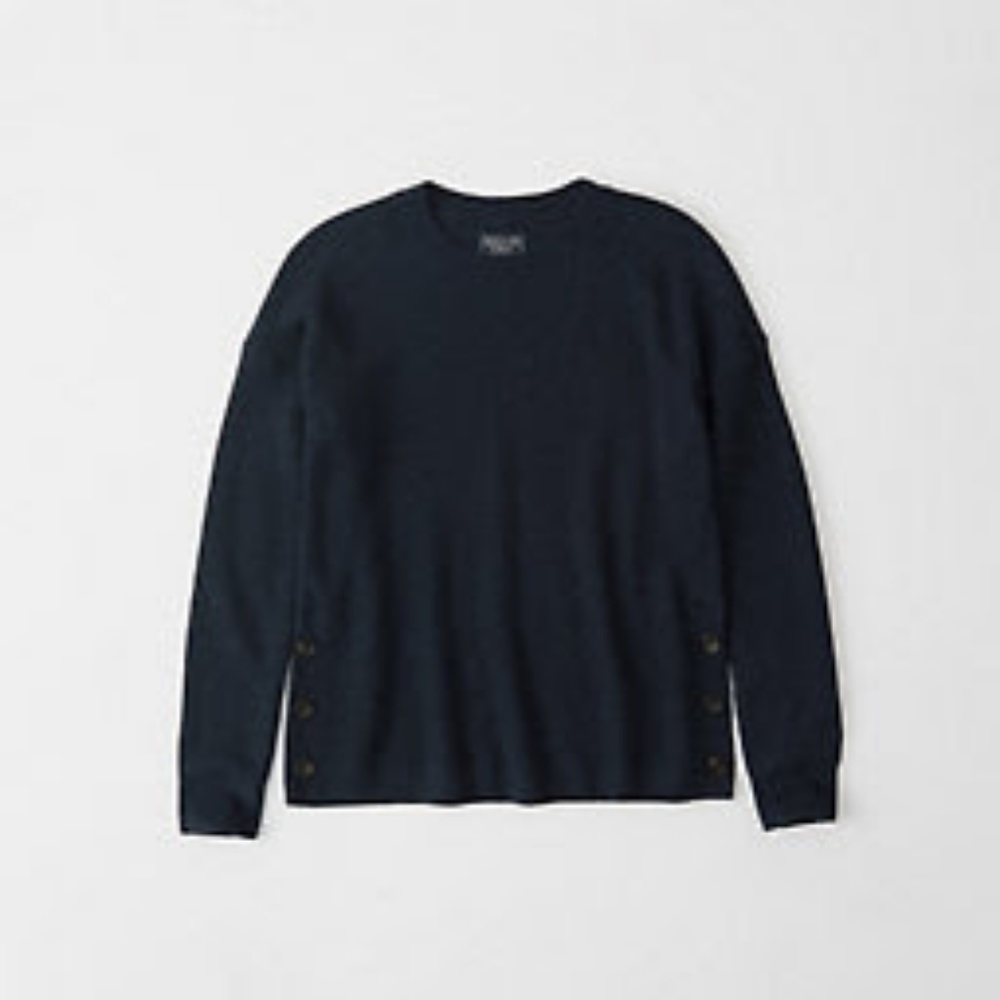Abercrombie & Fitch Button Crew Sweater